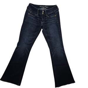 American Eagle Artist Flare Bootcut Jeans Women's Size 4 short Dark Wash Denim